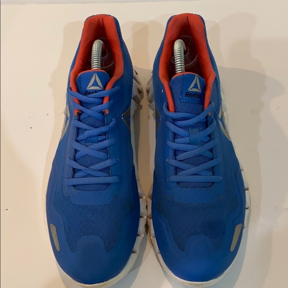 Reebok Zig Tech Woman’s Sneakers Blue/Silver 9 - Picture 2 of 10